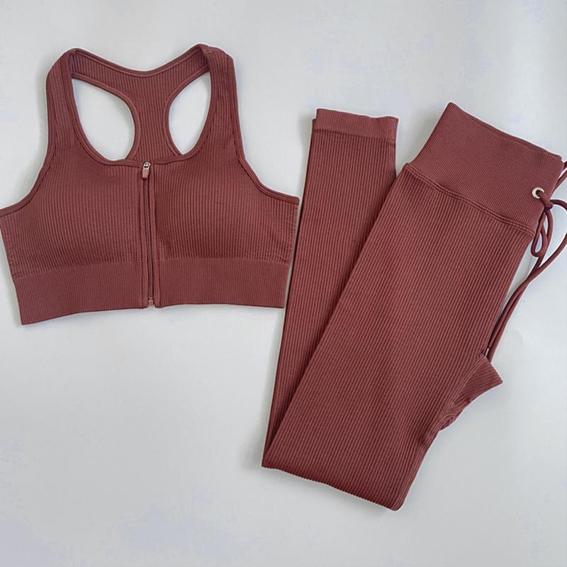 Women's Tracksuit Seamless Yoga Set Workout Sportswear Gym Clothing Fitness Sports Suits
