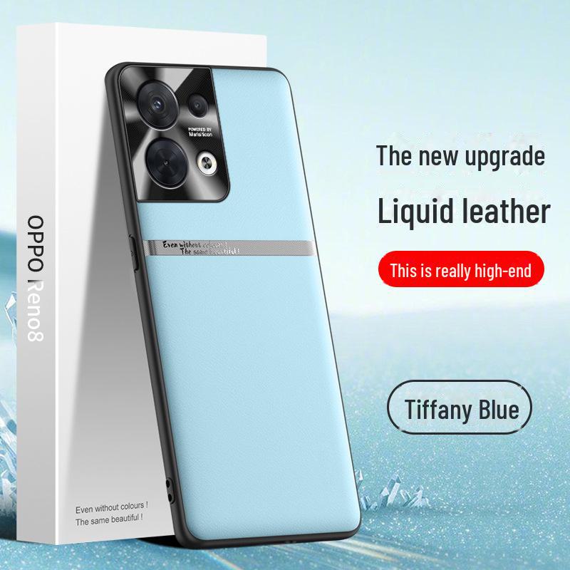 Чехол Liquid Leather с защитой от падений и загрязнений для OPPO Reno 8