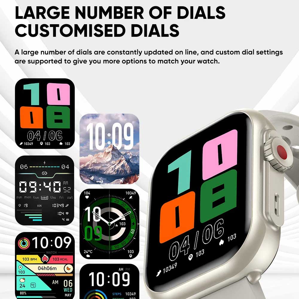 Новые умные часы 1000 мАч Длительное время работы от аккумулятора Для мужчин Женщин Фитнес Спорт Bluetooth-вызов Водонепроницаемые 1,85-дюймовые Полноценный сенсорный экран Умные часы