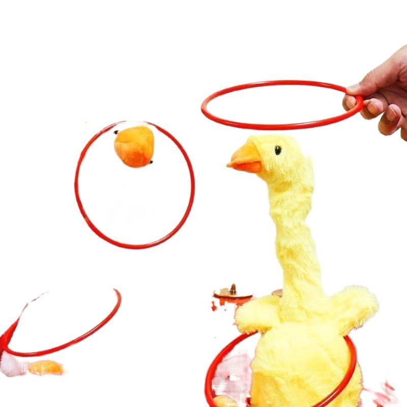 Inflatable Goose Ring Toss Game - Shaking Head Duck Stuffed Toy
