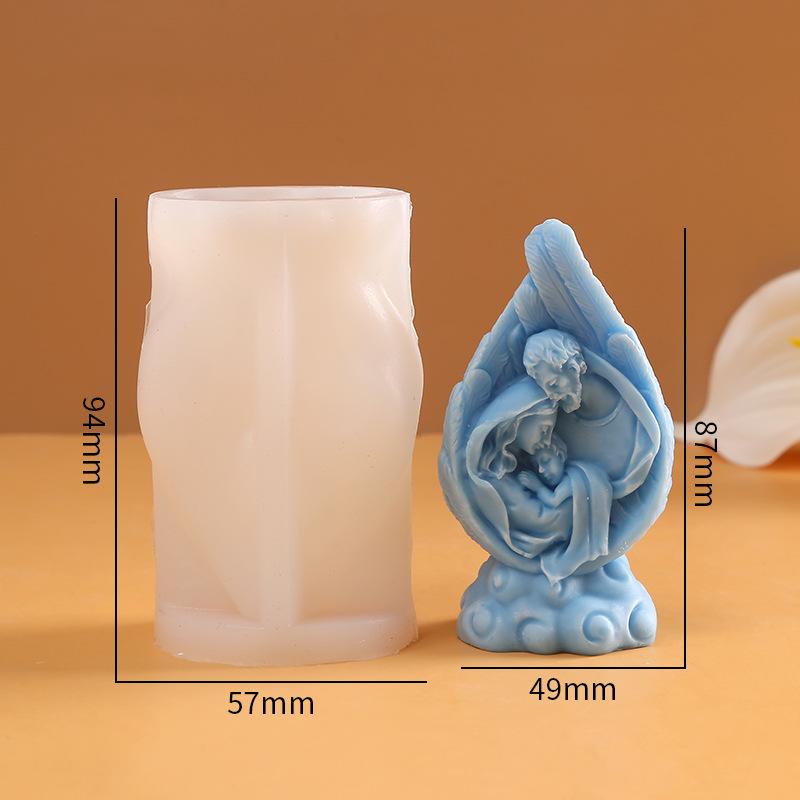 Религиозная рождественская форма для ароматических свечей, силиконовая форма для свечей, поделки своими руками, украшение дома