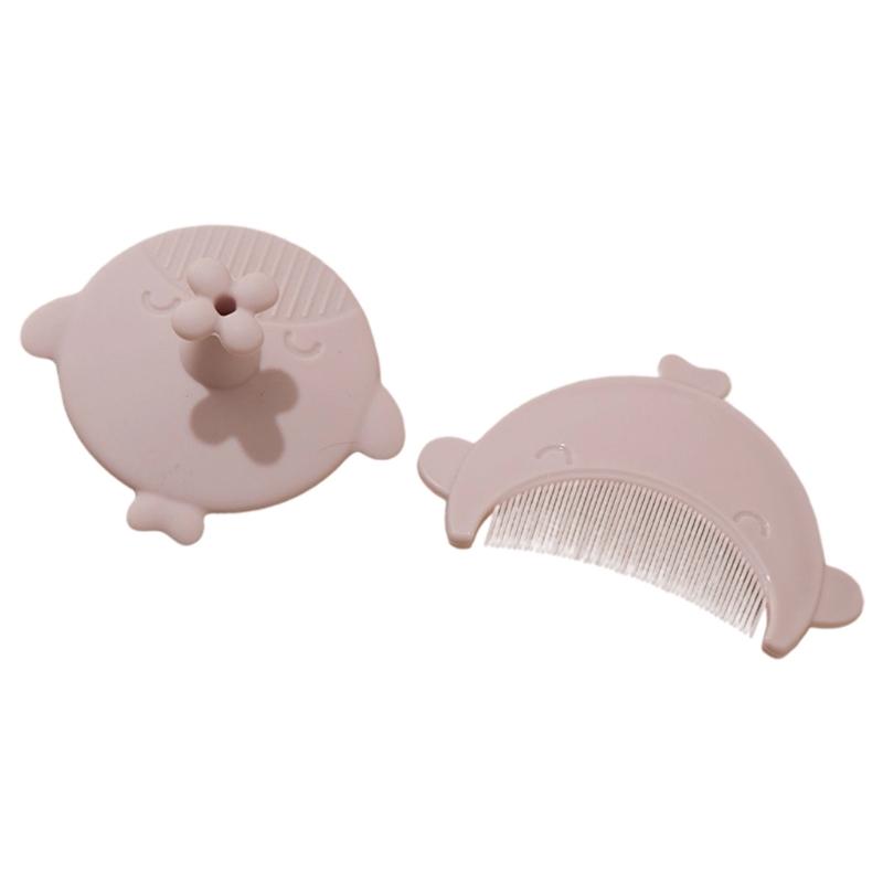 Silicone Massage Shampoo Brush Baby Bath Cradle Caps Brush Comb Scrubber Brush Universal for Newborns Baby Essential