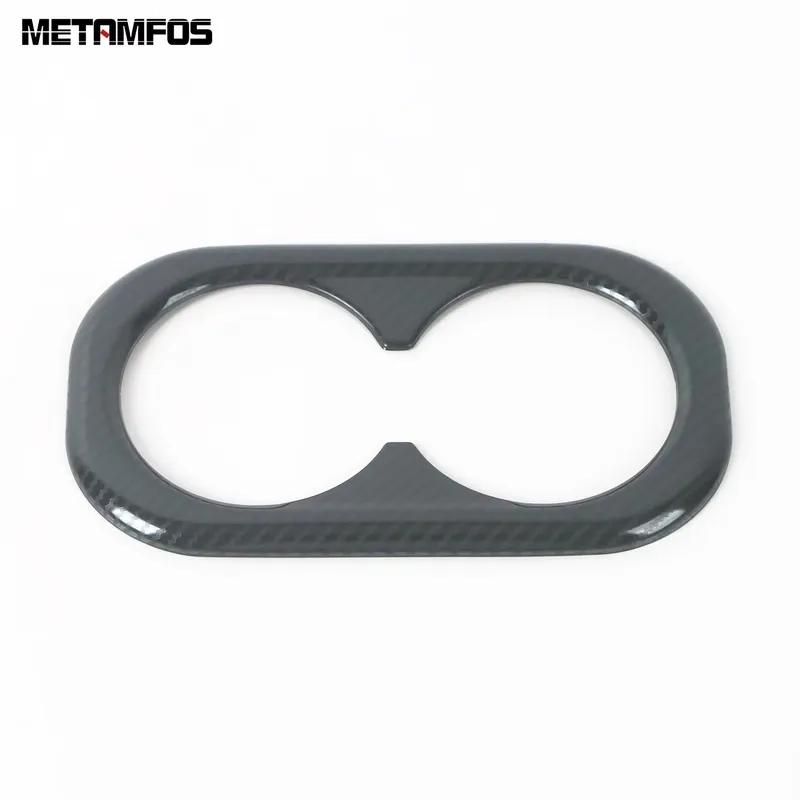 For Honda CR-V CRV 2024 2025 Carbon Fiber Rear Cup Holder Water Bottle Decoration Frame Interior Accessories Car Styling