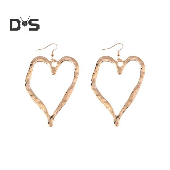 1 Pair Love Earrings Retro Exaggerated Style Polished Zinc Alloy Hook Earrings Party Club Cosplay Hanging Earrings Ear Jewelry