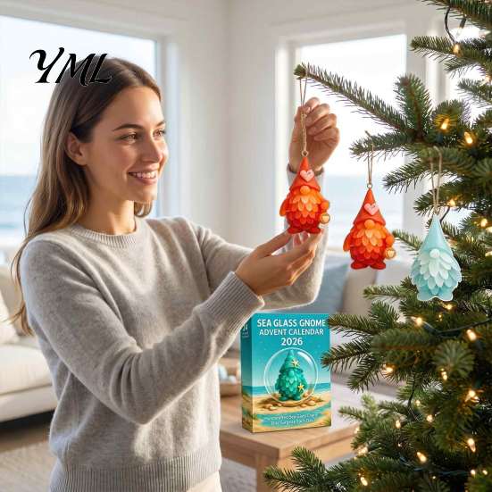 Holiday Countdown Gift Box 2026 Christmas Advent Calendar, 24-Day Acrylic 2D Ornament Set with Tree Pendant Animal Figures, Hanging Decor, for