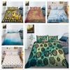 Постельное белье с 3D цветным узором и графической печатью, односпальная двуспальная кровать, полноразмерная наволочка с винтажным узором и пододеяльник, 2 или 3 удобных украшения для дома