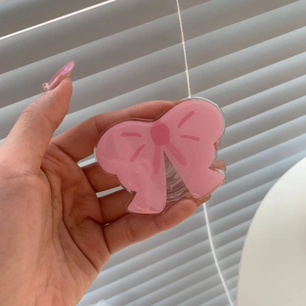 Милая девушка бант подушка безопасности подставка для iPhone Android мобильные телефоны настольный просмотр ленивый кронштейн телефон чехол украшение