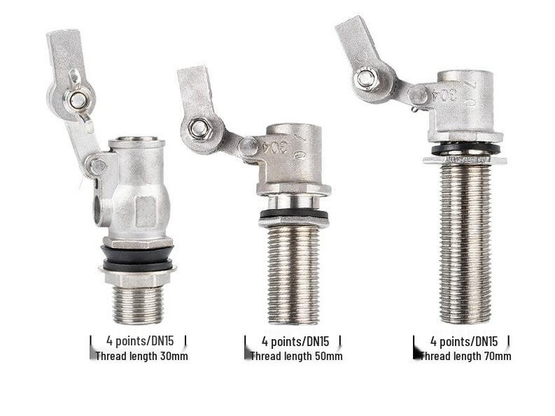 4-Point Cap Electroplated 304 Stainless Steel Float Valve – High Temp, Boiling Water, Acid & Alkali Resistant