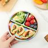Ослепительная тарелка для контроля порций Многоразовый 3-секционный поднос для еды 3 отделения Посуда Ланч