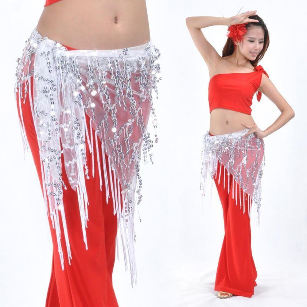 New Style Belly Dance Costumes Belly Dance Hip Scarf Sequins Belly Dancing Belt Tassel