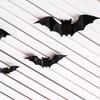 16 Pcs Halloween 3D Lighted Bat LED Bat Wall Stickers with Purple Light Spooky Light-up Glowing Bat Clings for Home Bar Halloween Party Decor