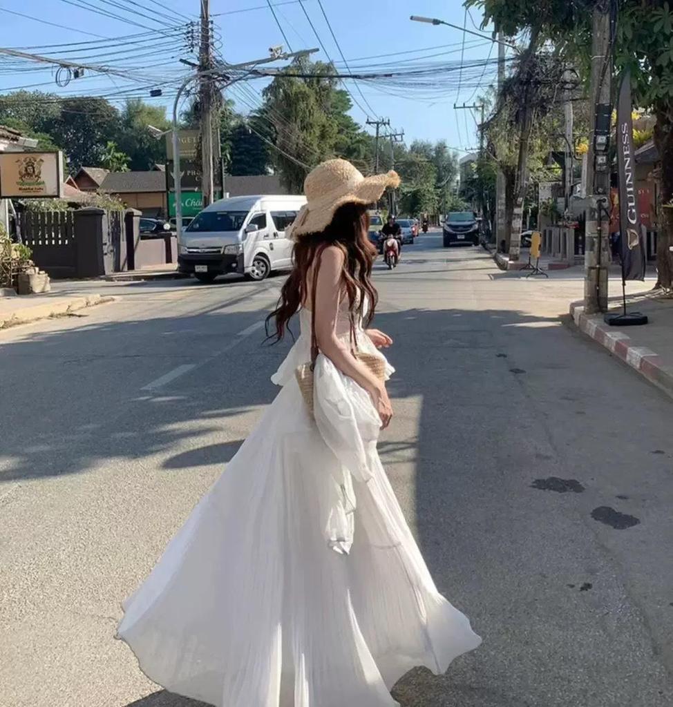 Длинная плиссированная юбка фиолетового цвета с высокой талией 2025 года — нежный, универсальный стиль феи для ранней весны