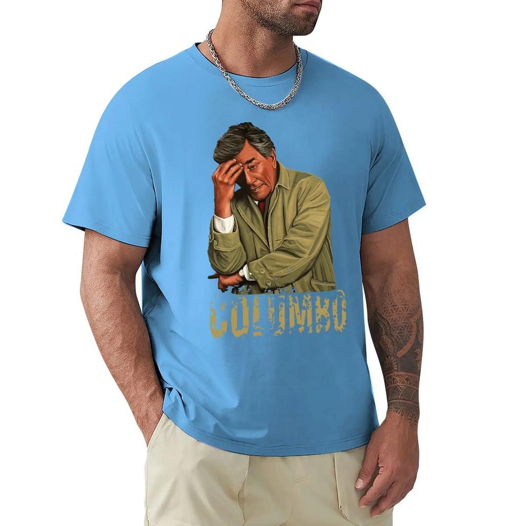 Футболка Columbo Retro Peter Falk Футболка Harajuku с коротким рукавом Футболка с графикой из 100% хлопка