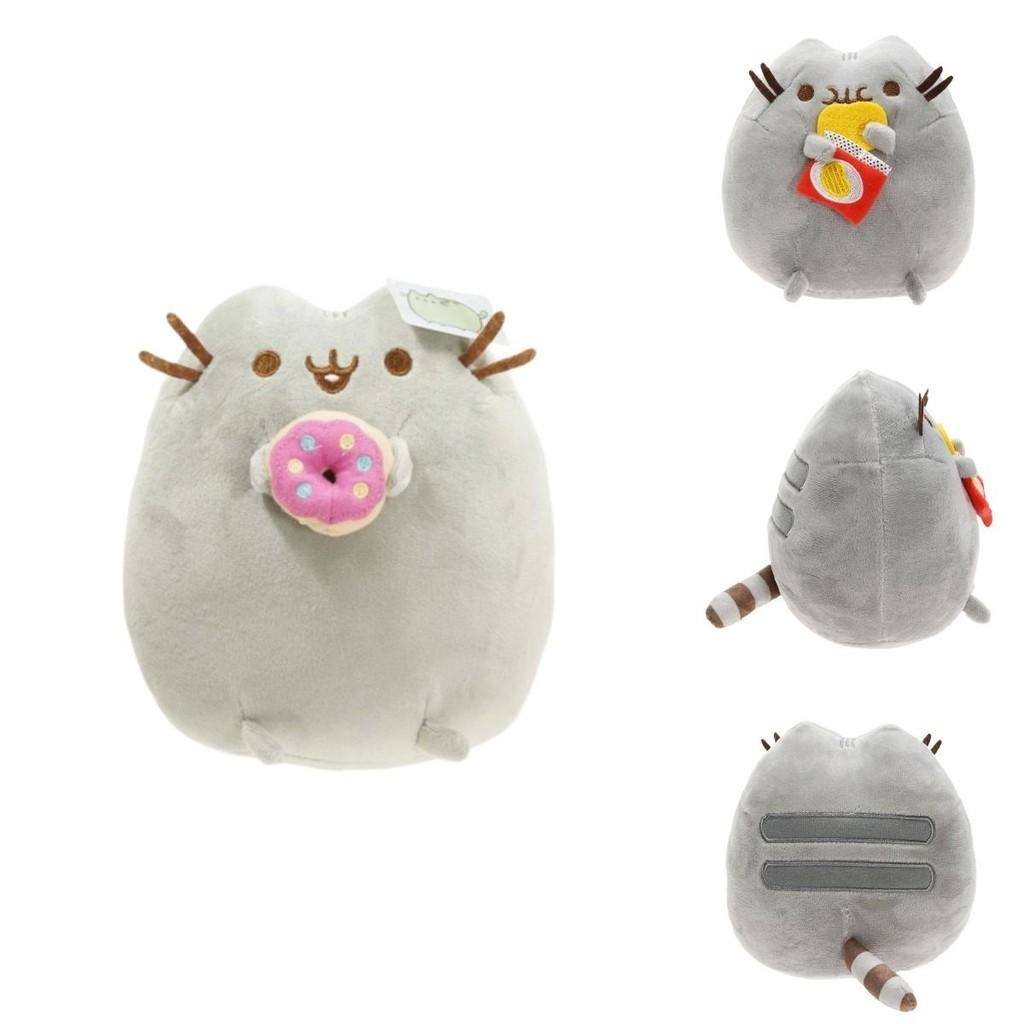 Милая короткошерстная плюшевая игрушка-кошка в стиле мороженого, печенья, пончика, суши или картофельных чипсов