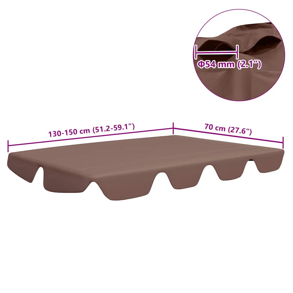 Replacement Canopy for Hammock Swing Chair Brown 150 130 x 105 70 cm