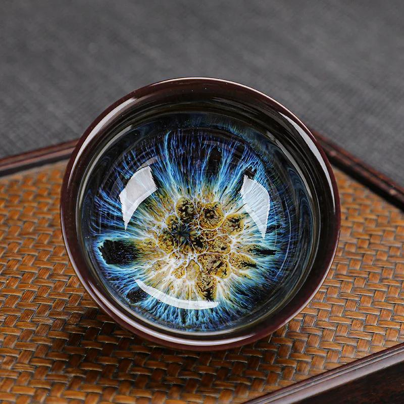 Ceramic Tea Pot and Cup Set Teaware Kung Fu Tea Set Jun Kiln Change Teapot and Cup Alluvial Gold Chinese Tea Set Cup