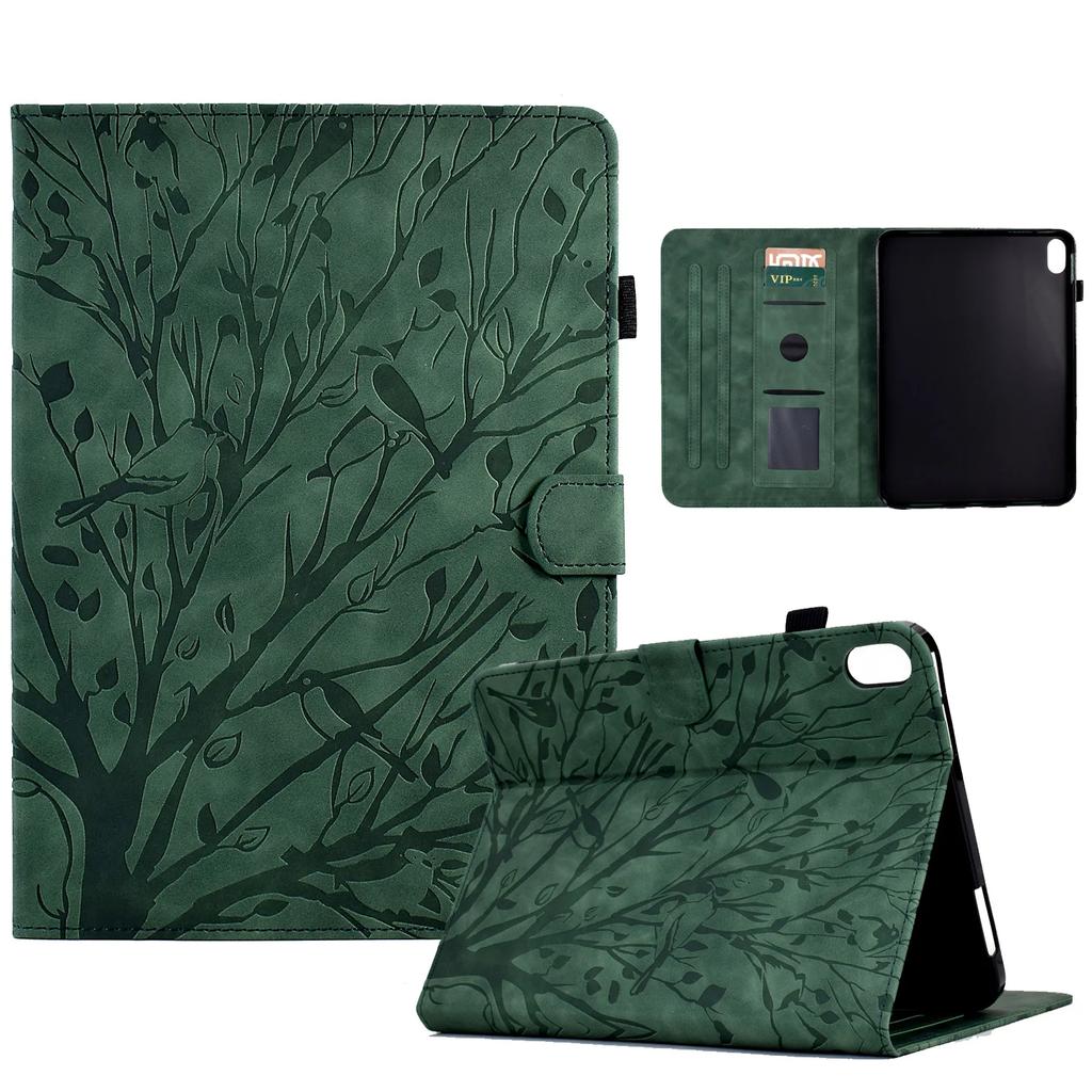 Тисненый кожаный чехол-кошелек с деревом для iPad 10”2 Case 9th 10.9 10th Air3 Pro 10.5 9.7 5th 6th Mini 6 Air2 Чехол с отделениями для карт Fundas