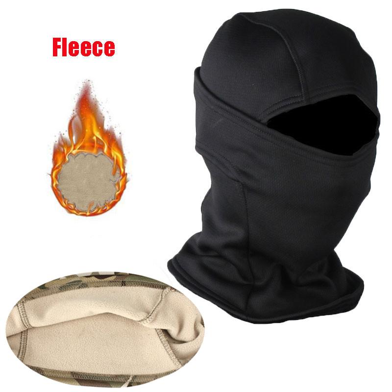 Fleece Tactical Camouflage Balaclava Full Face Mask Winter Warm Wind Shield Biking Hiking Skiing Scarf Hat Bandana Neck Gaiter