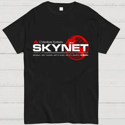 Мужская графическая футболка Cyberdyne Systems Skynet Мягкая хлопковая футболка отводящая влагу Летняя Повседневная Формальная одежда Унисекс