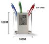 Многофункциональные настольные часы с ЖК-дисплеем, прозрачный держатель для ручки, будильник, домашний декор, настольные часы с температурным календарем, дисплей