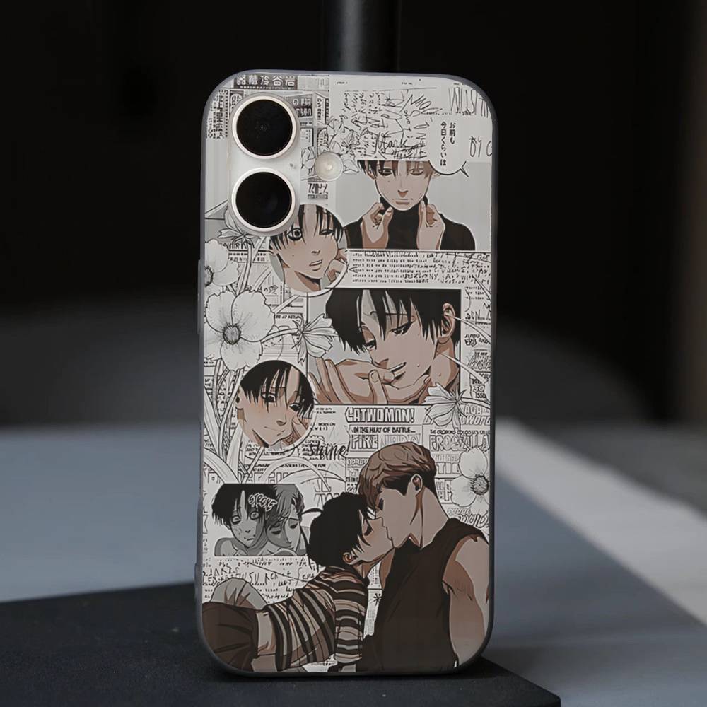 Anime Killing Stalking Phone Case For IPhone 17 16 15 14 13 12 11 Pro Max Plus Corrugated Bumper Back Cover Shell