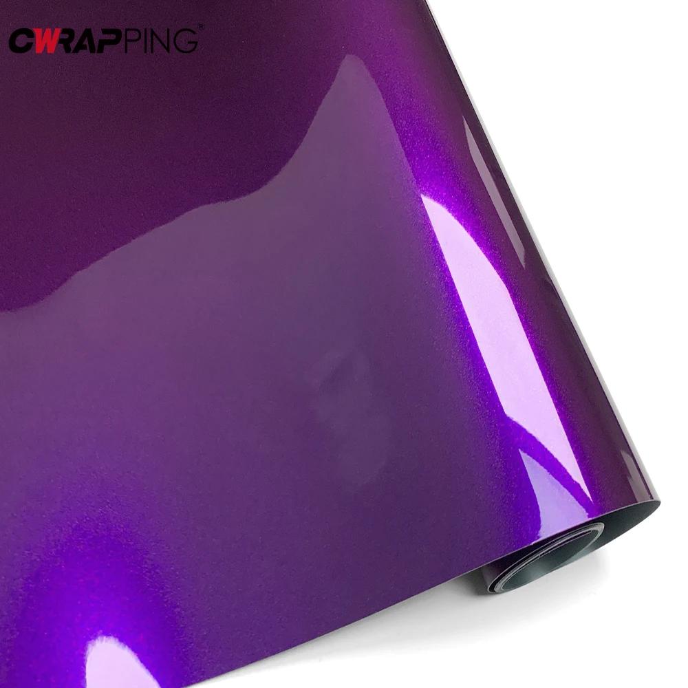 Глянцевые фиолетовые наклейки ПЭТ для автомобиля, женский винил, самоклеящаяся пленка для оклейки, пленка для интерьера и экстерьера автомобиля, для скутера, мотоцикла, автоаксессуары