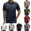 Мужская футболка с короткими рукавами и воротником-лацканами, повседневный топ с круглым вырезом