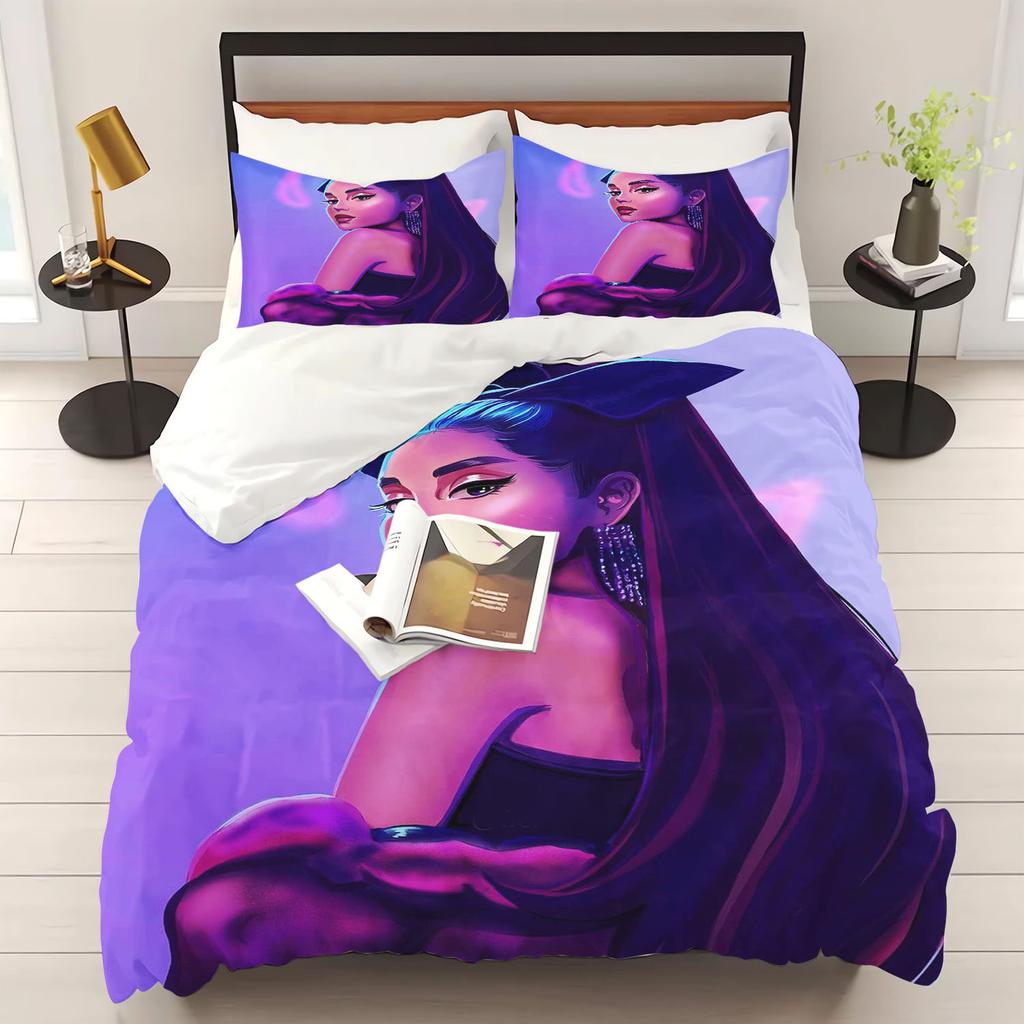 Star Duvet Cover Sets Ariana Grande Bedding Set Famous Anime Comforter Bed Linen Twin Queen King Single Size Dropshipping Gift