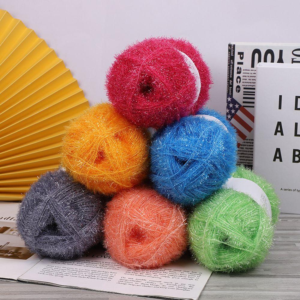 Высококачественная мягкая толстая шерстяная пряжа для вязания крючком 100 г Tinsel Sparkle