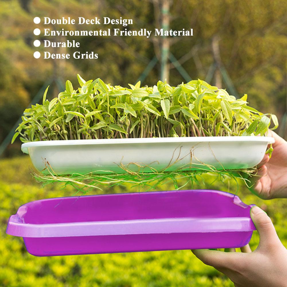 2 шт. двухслойный гидропонный лоток для проращивания семян цветочных растений, поддон для рассады, горшок для рассады