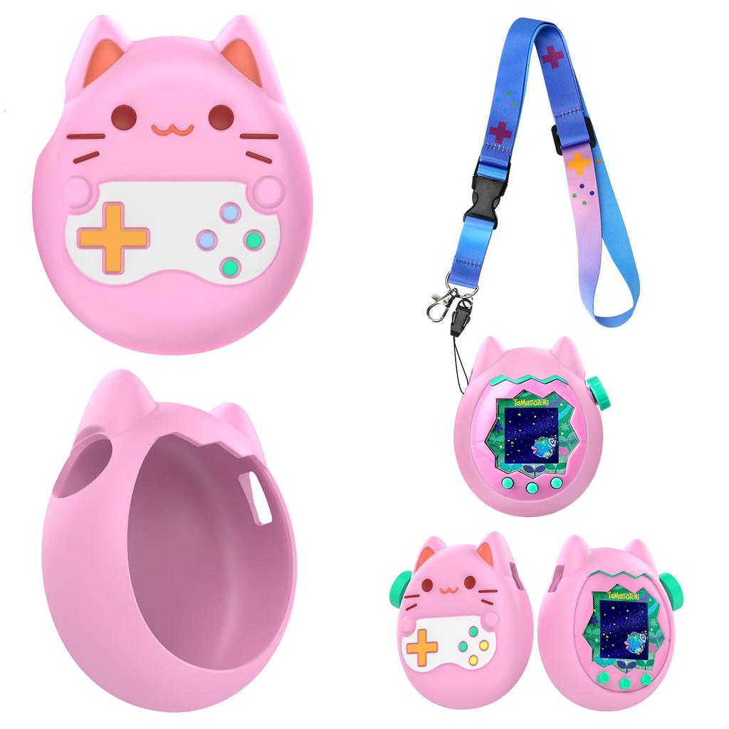 Tamagotchi Paradise Case 3x High Rebound Protective Cute Protective Case with Strap [Srelirly] Cover, Shockproof, Drop-Resistant, Dustproof,