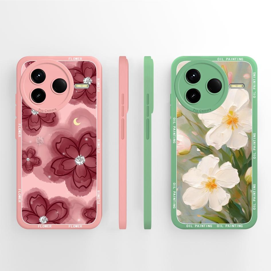 Для Redmi K80 K30 K30i K30S K40 K40S K50 K60 K60E K70 K70E Pro Gaming Ultra Turbo 3 4 Чехол Pretty Flower Мягкий силиконовый противоударный чехол для Redmi Capa