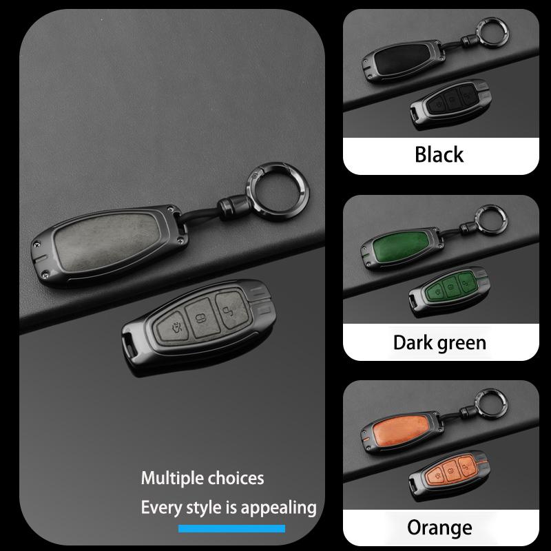 Interior Mouldings Car Key Case for Ford Kuga MK2 Focus 3 4 ST Mondeo MK3 MK4 Fiesta Fusion Ecosport Key Fob Keychain Keyless Ca