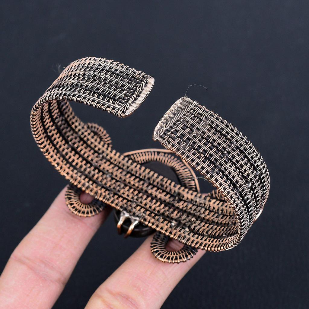 Abalone Shell Bangle 999 Copper Wire Wrapped Jewelry, Handmade Gemstone Bangle Jewelry, For Wedding Gift