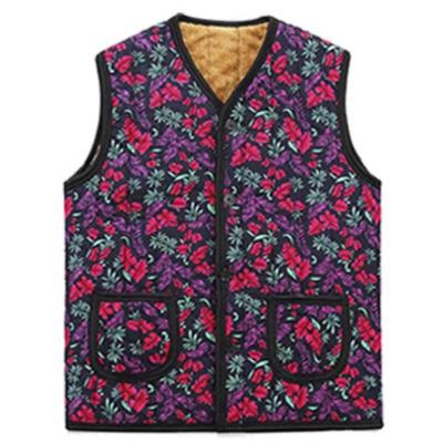 K-Гранникор Цветочный Флисовый Жилет Кимчжан Джокки (Пурпурный розмарин) – Ретро уютный образ в стиле Карины и Дженни