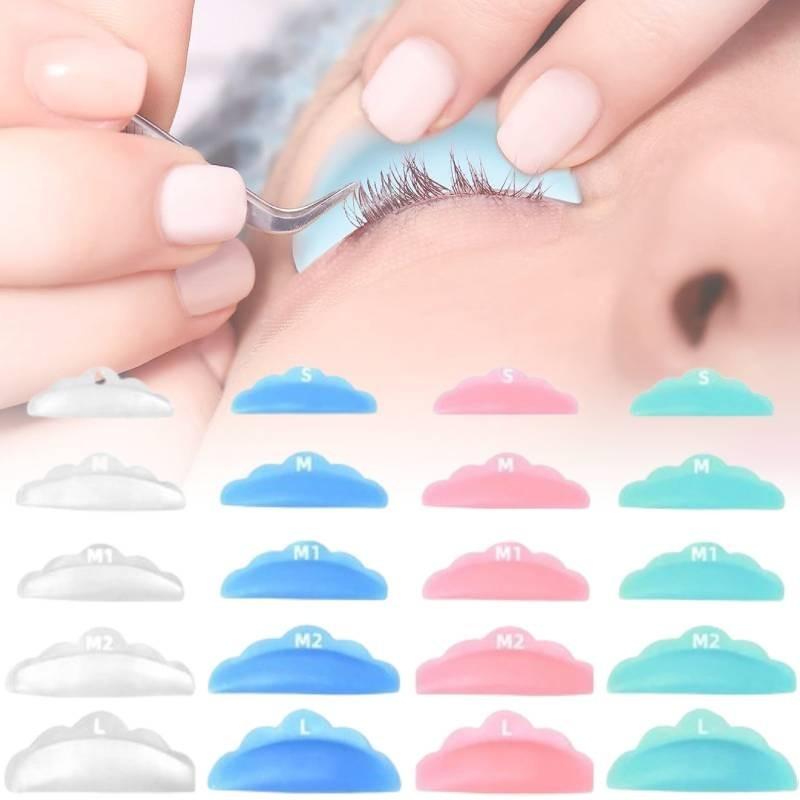 Premium Silicone Eyelash Curling Accessories Five Pair Pack With Colorful Pads For Enhanced Lash Styling