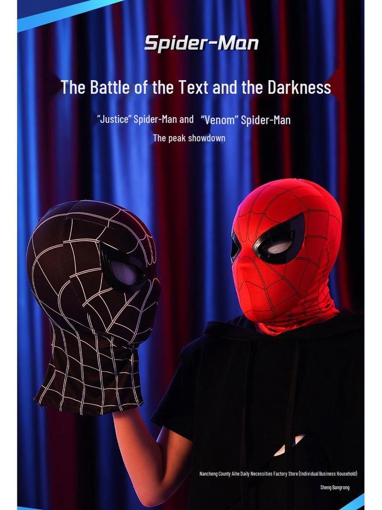 Spiderman Movable Eye Blinking Luminous Mask Helmet for Christmas