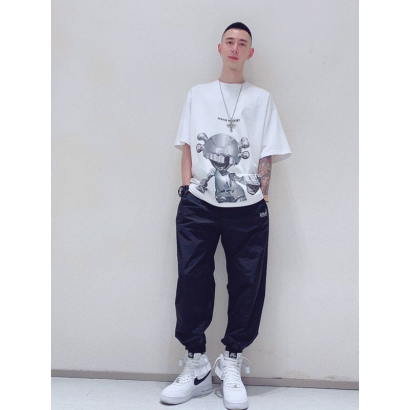 Retro Gothic Cross Necklace Men's Fashion Punk Titanium Steel Stylish Fashion Double-Sided Hip Hop Pendant Men's Sweater Chain
