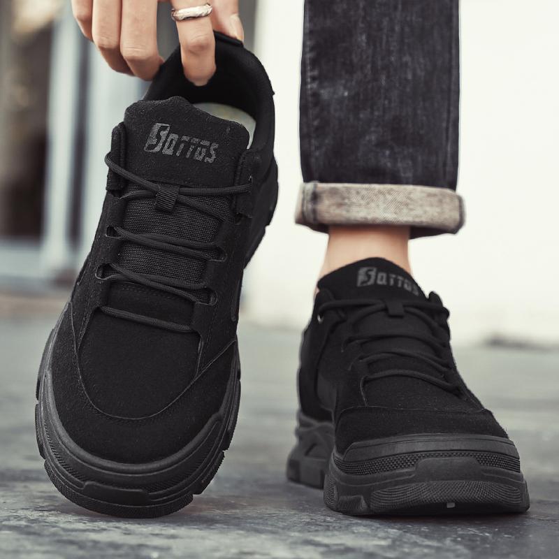 Новая мужская рабочая обувь Высококачественные кроссовки из матовой кожи Мужская уличная дышащая износостойкая повседневная обувь