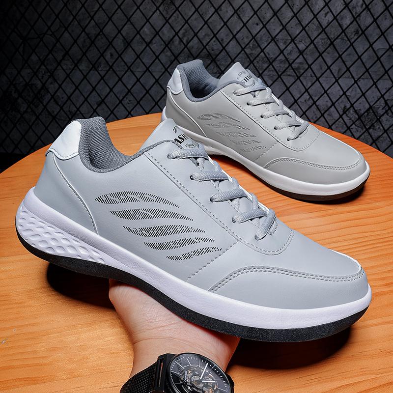 38-48 спортивная обувь, мужская кожаная дышащая спортивная повседневная обувь, большие размеры, мужская спортивная обувь для бега и фитнеса