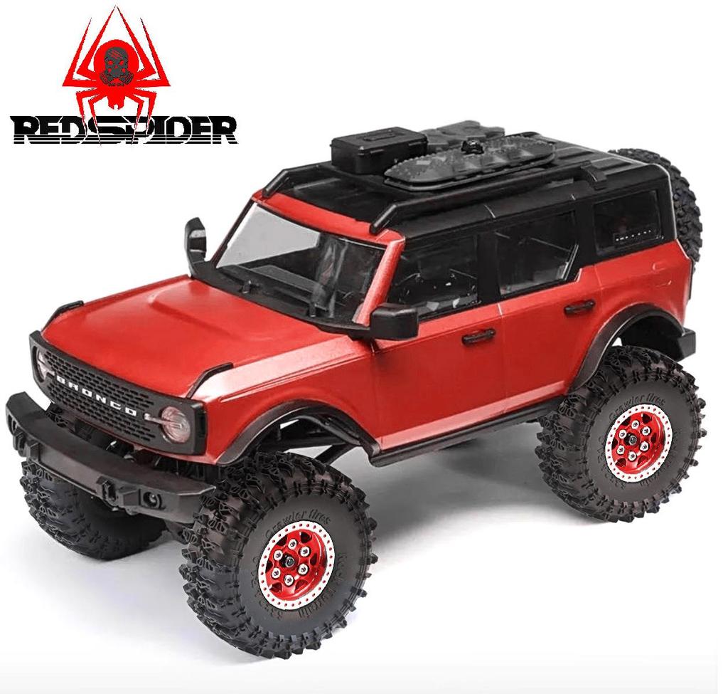 RS Red Spider RC Off-Road Car: 4WD Model with JC Tires & 1.0 Oval Metal Wheels R274