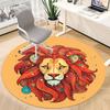 1pc Lion King Office Round Area Rug,  Mat Suitable For Office, Under Office Chairs Bedroom Living Room Home Decor, Room Deco