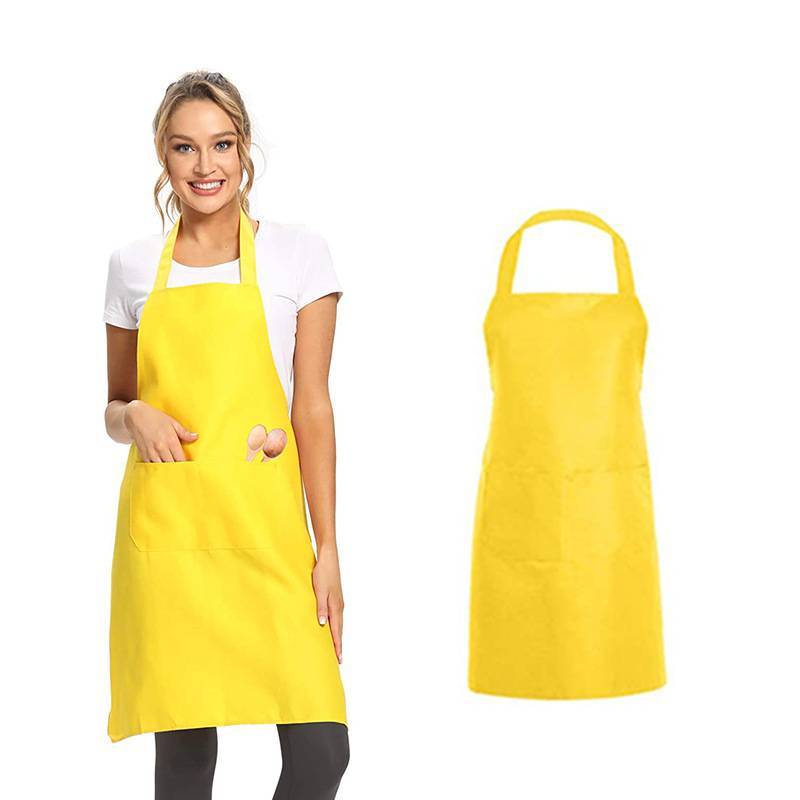 Modern Polyester Apron With Solid Color Design For Restaurant And Kitchen Use