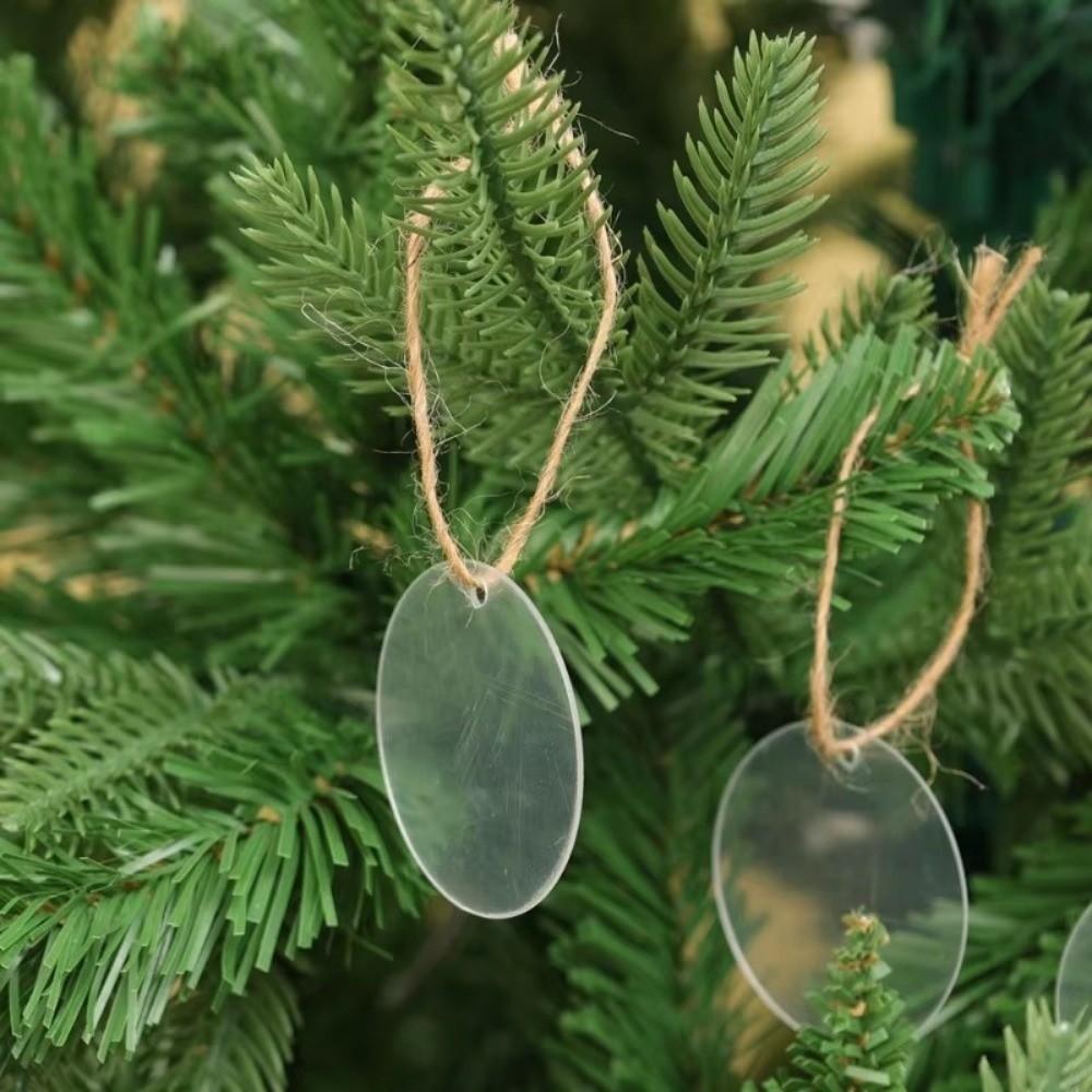 10 шт. DIY 5 см Рождественские украшения Прозрачные круглые праздничные шары-подвески Акриловые заготовки DIY Декорации для поделок Для елки