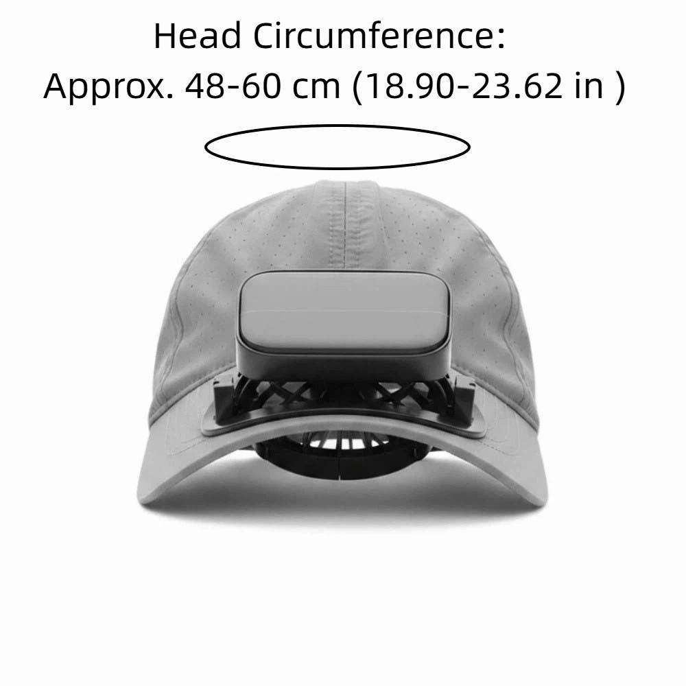 Portable Solar Powered Fan Baseball Cap Solid Color Adjustable Rechargeable Fan Hat Versatile Breathable for 3.7V/300mAh