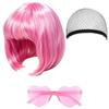3Pcs Christmas Cosplay Wig Set Halloween Short Bangs Y2K Short Bob Hair Wig  Daily Wear