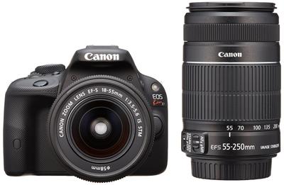 Восстановленная цифровая зеркальная камера Canon EOS Kiss X7 с комплектом двойного зума (EF-S 18-55мм/EF-S 55-250мм) KISSX7-WKIT (обновленный)