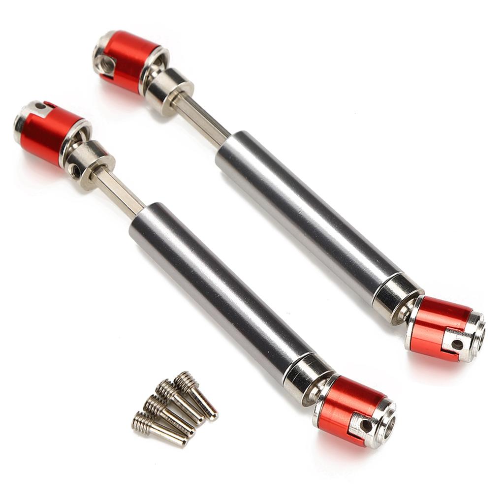 2Pcs Metal Transmission Drive Shaft Suit Fit for Axial SCX10 D90 1 10 RC Crawler Mini Car Parts