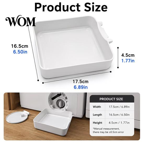 Front Loading Washer Drain Tray Front-Load Washing Machine Pan, Universal Drainage Tray, Water Collector for Basements, Apartments, Rentals Collection