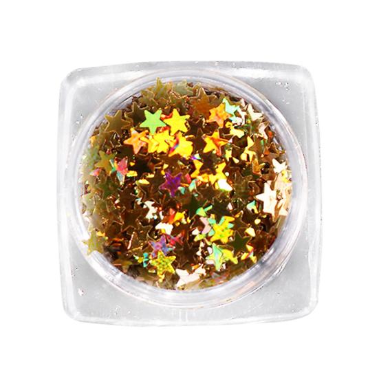 3mm Natural Women Laser Pentagram Paillette Nail Art Decor DIY Manicure Tool